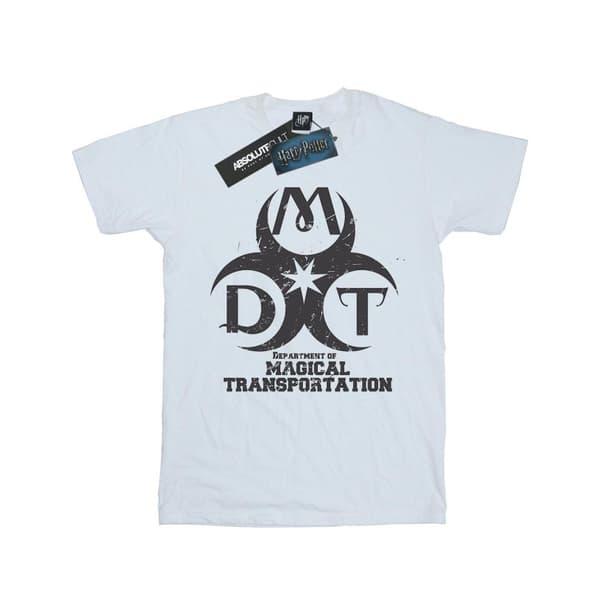 Harry Potter Girls Department Of Magical Transportation Logo Cotton T-Shirt White 9-11 Years
