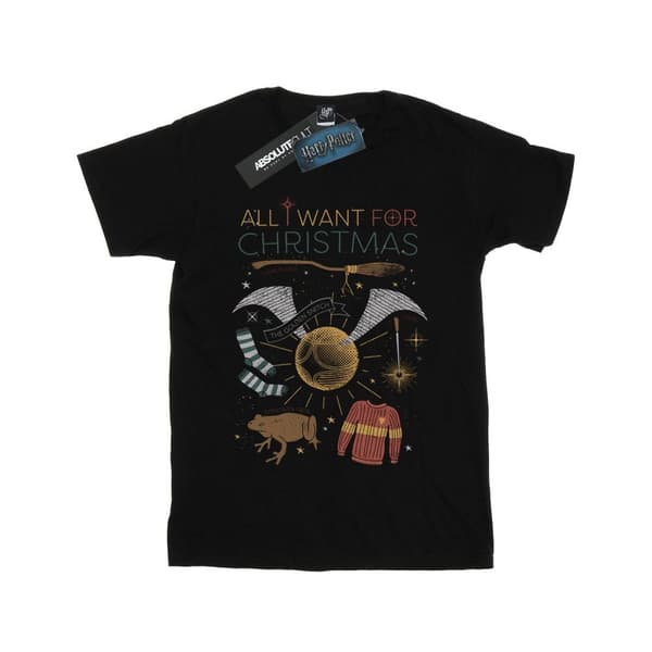 Harry Potter Womens/Ladies All I Want For Christmas Cotton Boyfriend T-Shirt