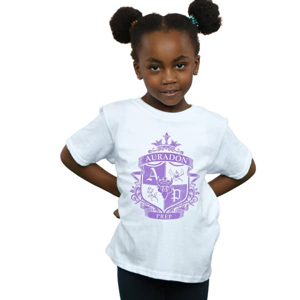 Disney Girls The Descendants Auradon Prep Crest Cotton T-Shirt