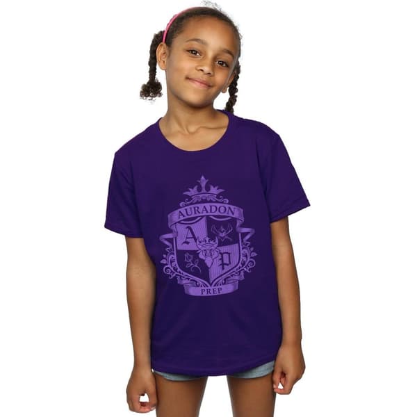 Disney Girls The Descendants Auradon Prep Crest Cotton T-Shirt