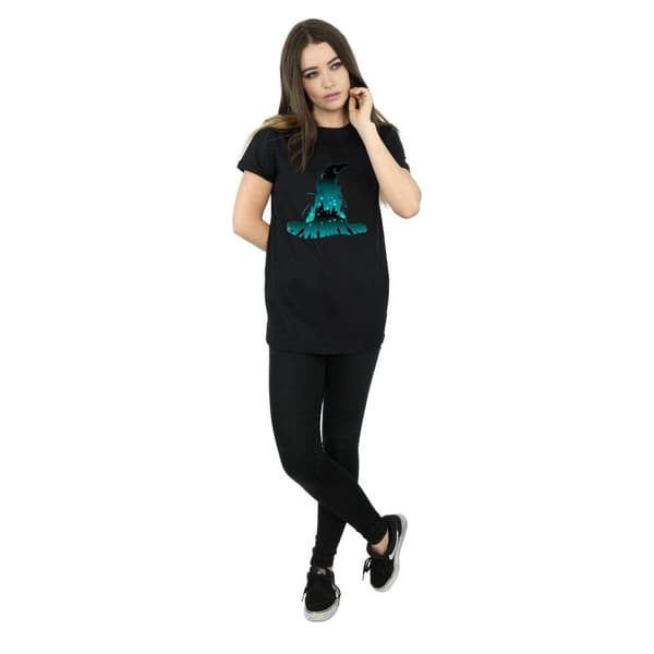 Harry Potter Dam/Tjej Hogwarts Silhouette Bomull Boyfriend T-shirt