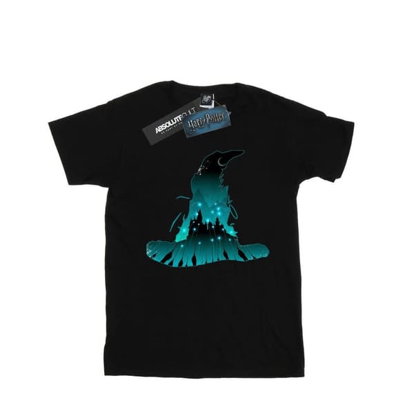 Harry Potter Dam/Tjej Hogwarts Silhouette Bomull Boyfriend T-shirt