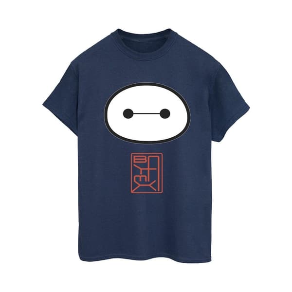 Disney Womens/Ladies Big Hero 6 Baymax Icon Cotton Boyfriend T-Shirt