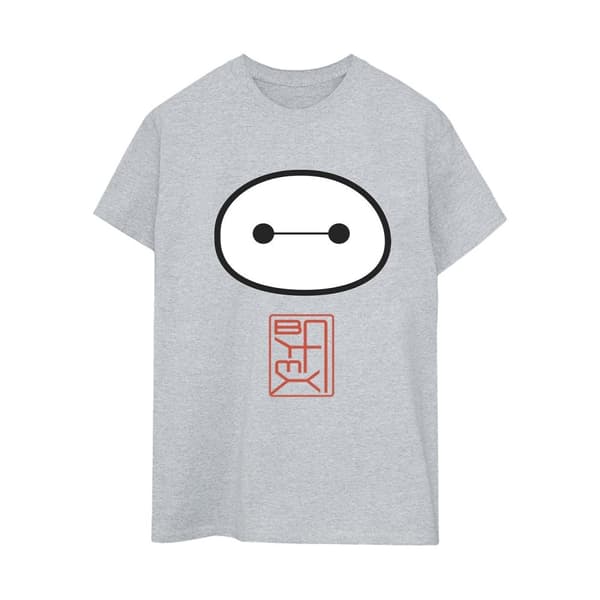 Disney Womens/Ladies Big Hero 6 Baymax Icon Cotton Boyfriend T-Shirt