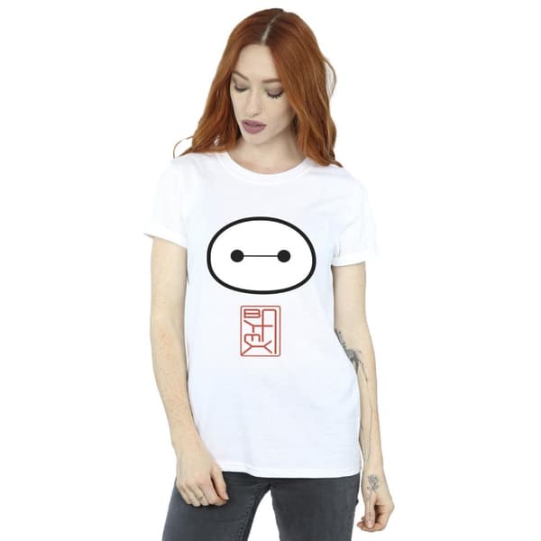Disney Womens/Ladies Big Hero 6 Baymax Icon Cotton Boyfriend T-Shirt