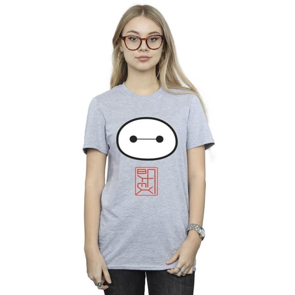 Disney Womens/Ladies Big Hero 6 Baymax Icon Cotton Boyfriend T-Shirt