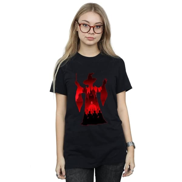 Harry Potter Womens/Ladies Minerva McGonagall Silhouette Cotton Boyfriend T-Shirt