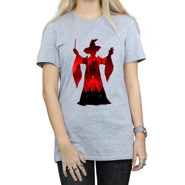 Harry Potter Womens/Ladies Minerva McGonagall Silhouette Cotton Boyfriend T-Shirt