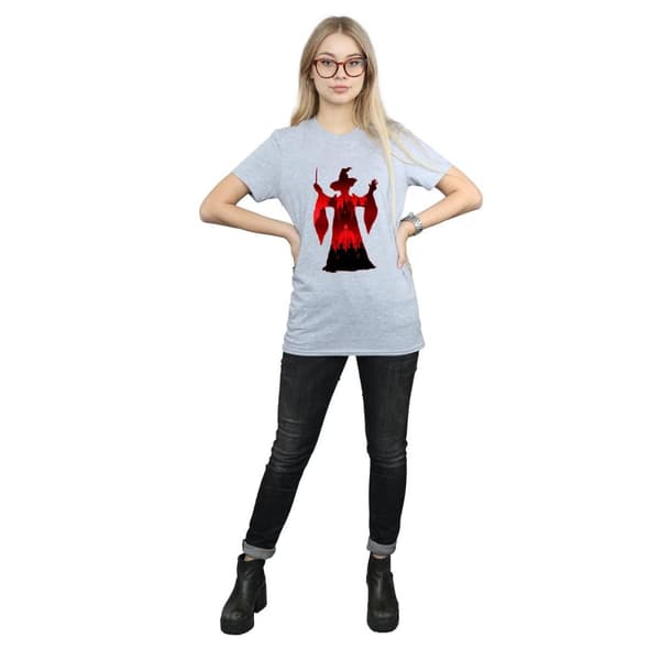 Harry Potter Womens/Ladies Minerva McGonagall Silhouette Cotton Boyfriend T-Shirt
