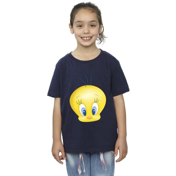Looney Tunes Girls Tweety Face Cotton T-Shirt