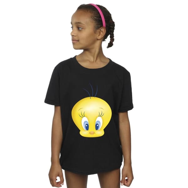 Looney Tunes Girls Tweety Face Cotton T-Shirt