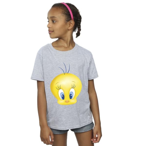 Looney Tunes Girls Tweety Face Cotton T-Shirt
