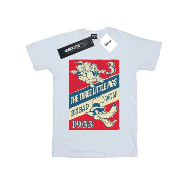 Disney T-shirt i bomull för flickor Tre små grisar och den stora stygga vargen