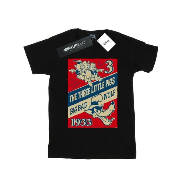 Disney T-shirt i bomull för flickor Tre små grisar och den stora stygga vargen