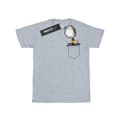 Miniatyrbilde 1 av 3: Looney Tunes Girls Daffy Duck Faux Pocket Cotton T-Shirt