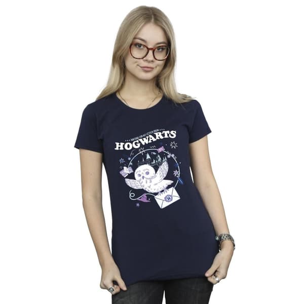 Harry Potter Dam/Tjej - Uggla - Brev från Hogwarts - Bomulls-T-shirt