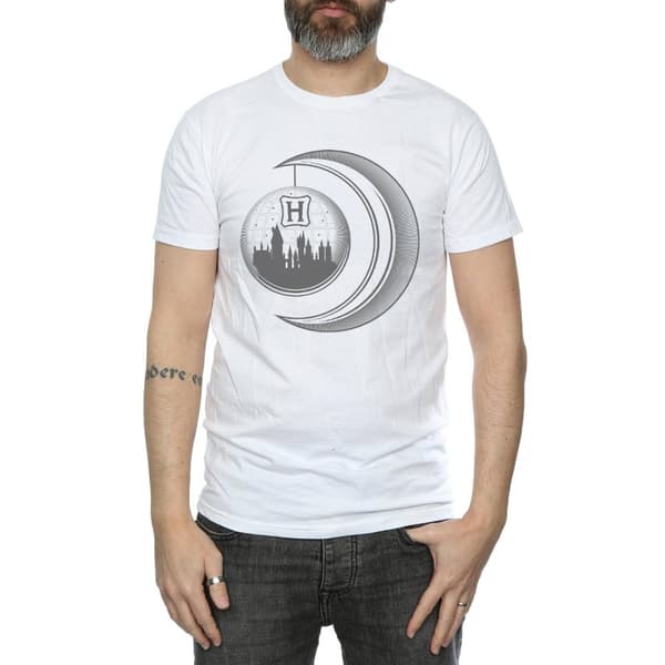 Harry Potter Mens Hogwarts Moon T-Shirt