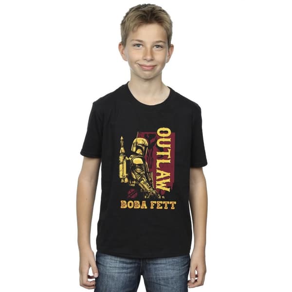 Star Wars Pojkar - The Book Of Boba Fett Distressed Outlaw T-shirt