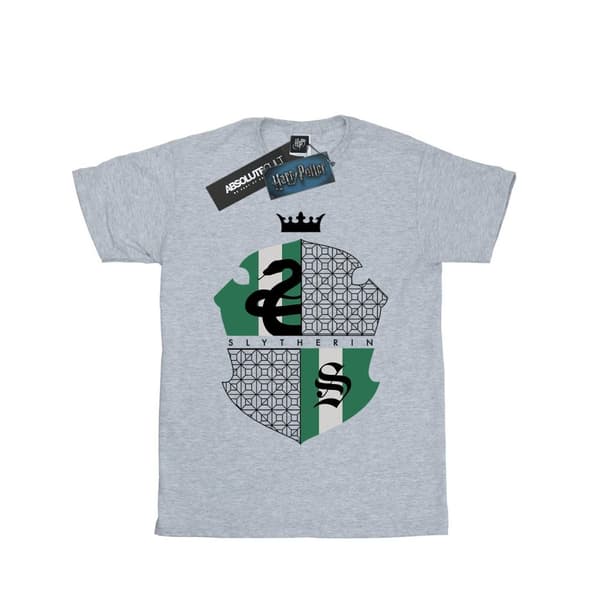 Harry Potter Girls Slytherin Shield Cotton T-Shirt