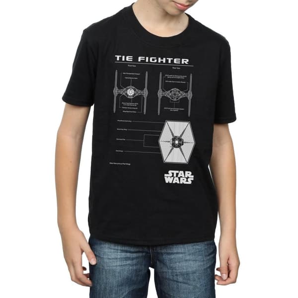 Star Wars Boys TIE Fighter Blueprint T-Shirt
