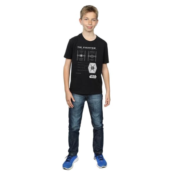 Star Wars Boys TIE Fighter Blueprint T-Shirt