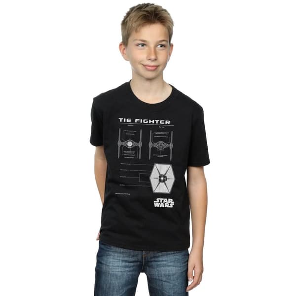 Star Wars Boys TIE Fighter Blueprint T-Shirt