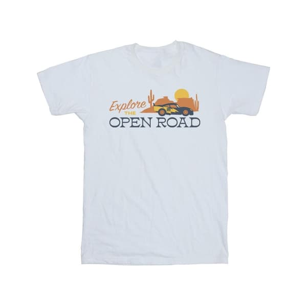 Disney Girls Cars Explore The Open Road T-shirt i bomull White 7-8 Years