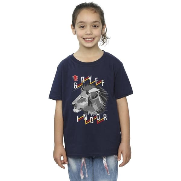 Harry Potter Girls Gryffindor Lion Icon Cotton T-Shirt