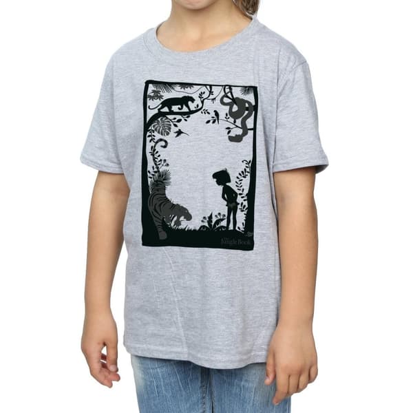 Disney Girls The Jungle Book Silhouette Poster Cotton T-Shirt