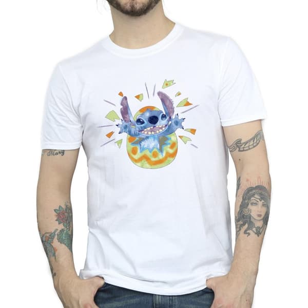 Disney Lilo & Stitch - T-shirt med knäckande ägg för herrar