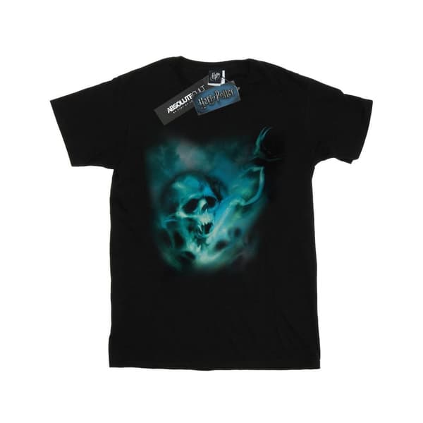 Harry Potter Girls Voldemort Dark Mark Mist Cotton T-Shirt Black 5-6 Years
