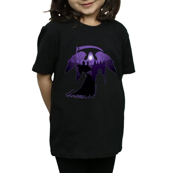 Harry Potter Girls Graveyard Silhouette Cotton T-Shirt