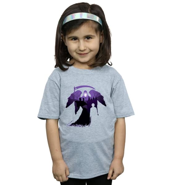 Harry Potter T-shirt i bomull med kyrkogårdssilhuett för flickor