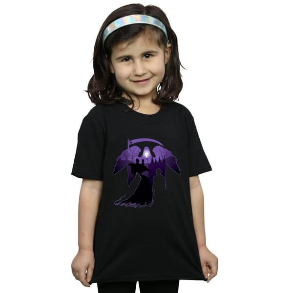 Harry Potter Girls Graveyard Silhouette Cotton T-Shirt