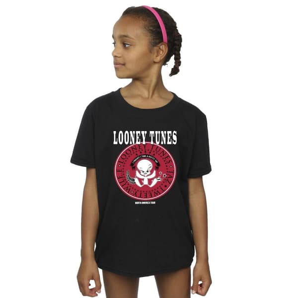 Looney Tunes Tweety Rock Disk T-shirt i bomull för flickor