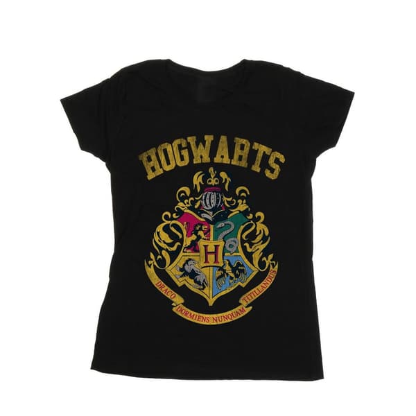 Harry Potter Womens/Ladies Hogwarts Varsity Cotton T-Shirt