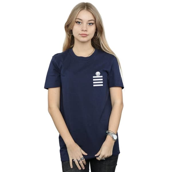 Looney Tunes Womens/Ladies Tweety Pie Striped Faux Pocket Cotton Boyfriend T-Shirt