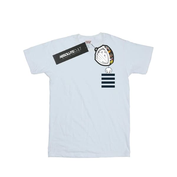 Looney Tunes Womens/Ladies Tweety Pie Striped Faux Pocket Cotton Boyfriend T-Shirt