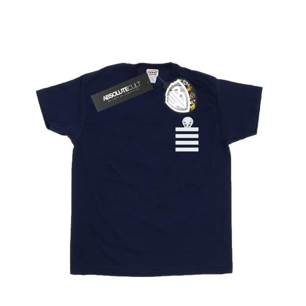 Looney Tunes Womens/Ladies Tweety Pie Striped Faux Pocket Cotton Boyfriend T-Shirt Navy Blue XXL