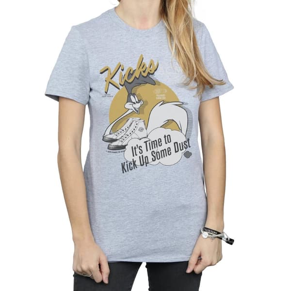 Looney Tunes Womens/Ladies Road Runner Kicks Cotton Boyfriend T-Shirt