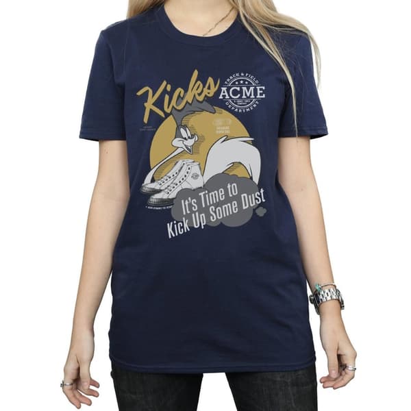 Looney Tunes Womens/Ladies Road Runner Kicks Cotton Boyfriend T-Shirt