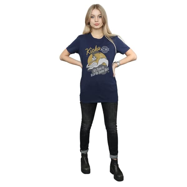 Looney Tunes Womens/Ladies Road Runner Kicks Cotton Boyfriend T-Shirt