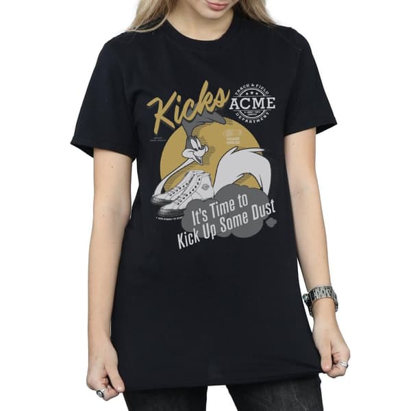 Looney Tunes Womens/Ladies Road Runner Kicks Cotton Boyfriend T-Shirt