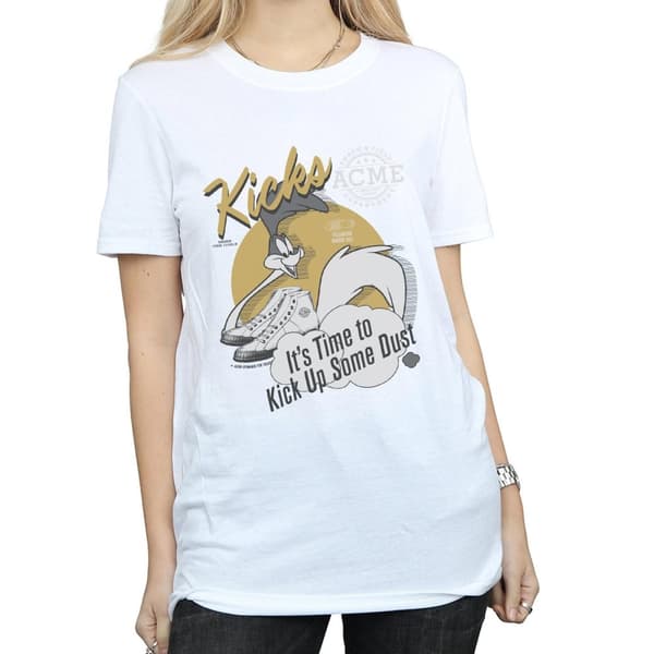 Looney Tunes Womens/Ladies Road Runner Kicks Cotton Boyfriend T-Shirt