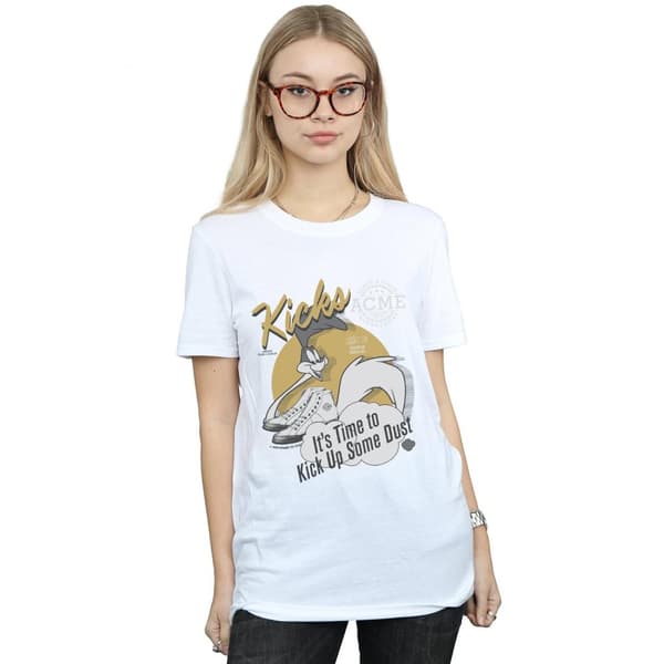 Looney Tunes Womens/Ladies Road Runner Kicks Cotton Boyfriend T-Shirt