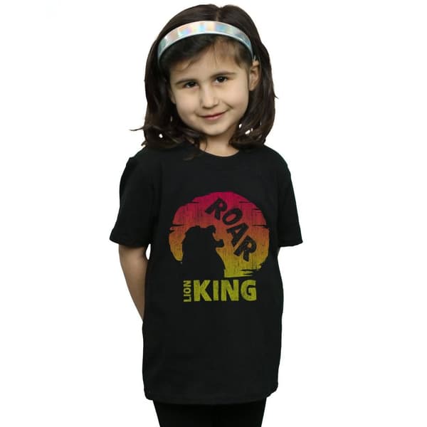 Disney T-shirt i bomull för flickor från Lejonkungen-filmen Roar