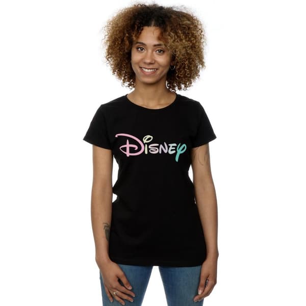Disney Womens/Ladies Pastel Logo Cotton T-Shirt