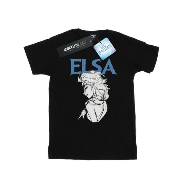 Disney Frozen Elsa Profil Sketch T-shirt i bomull för flickor
