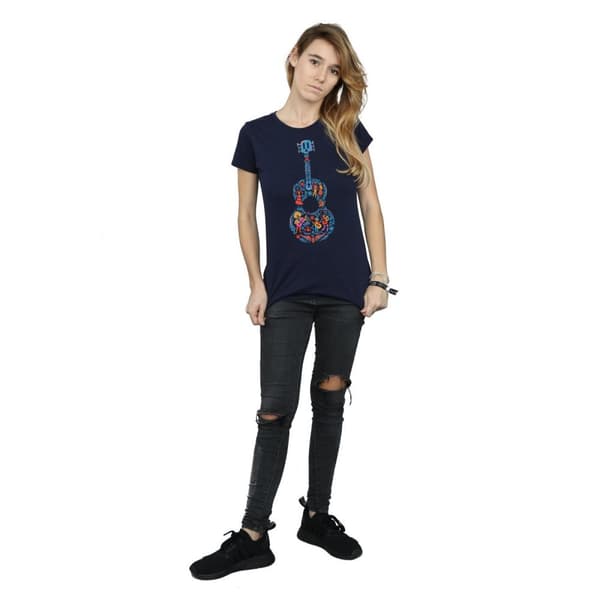 Disney T-shirt i bomull med gitarrmönster - dam/dam Coco