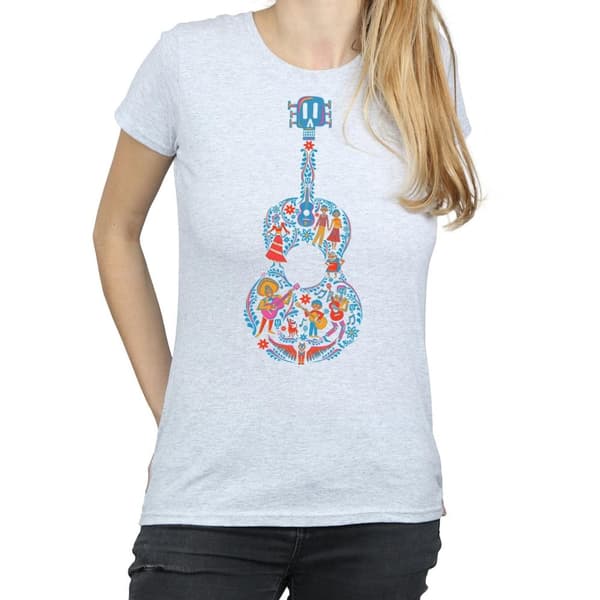 Disney T-shirt i bomull med gitarrmönster - dam/dam Coco